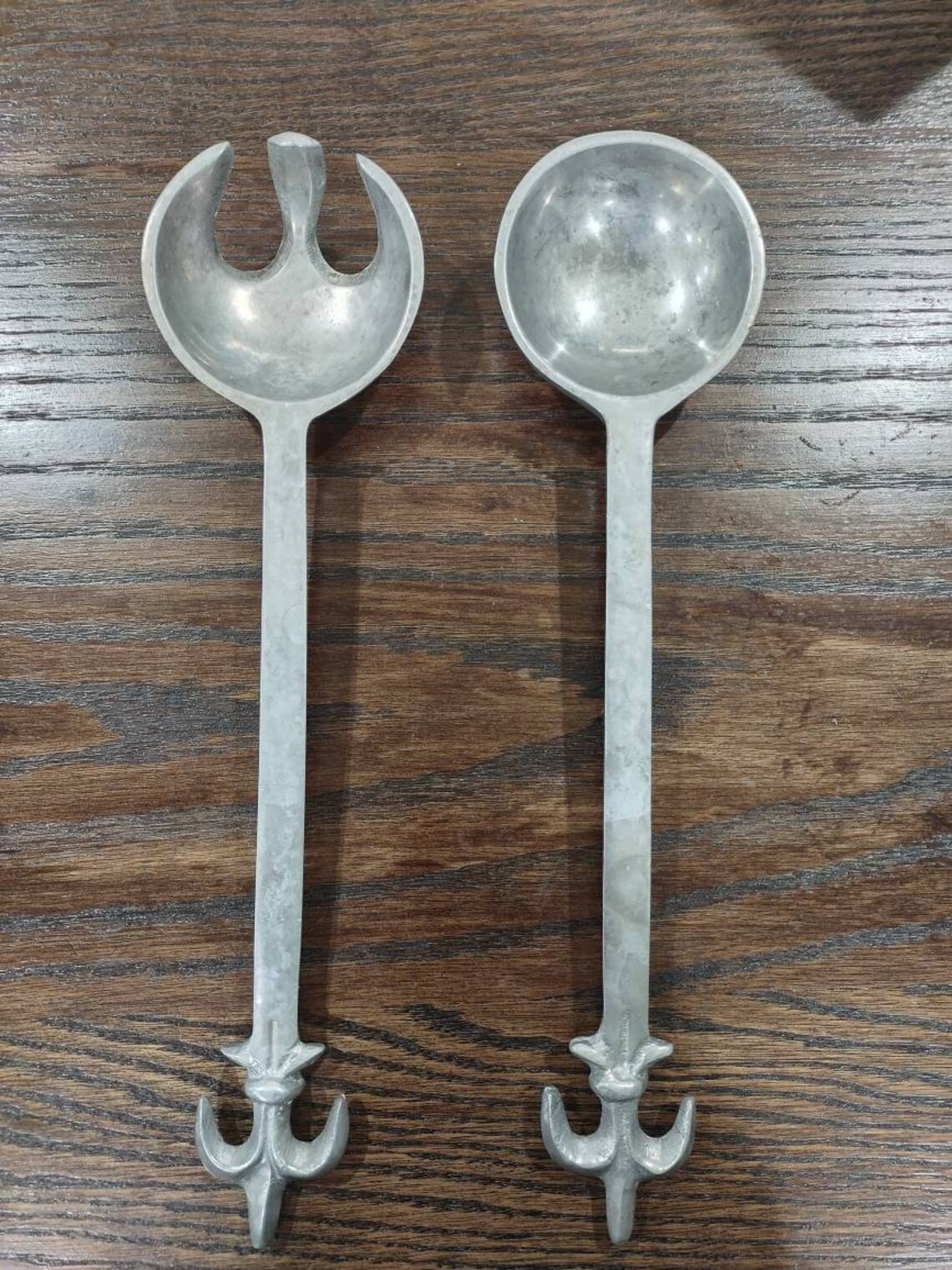 Vintage Pewter Fleur De Lis Serving Utensils Etsy UK