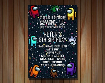 Among Us Birthday Invitation | Etsy