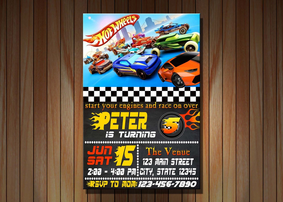 Hot Wheels Birthday Invitation Printable Birthday Invitation Etsy Hot Wheels Birthday Invitation Printable Birthday Invitation Etsy