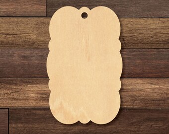 Scalloped Frame Hang Tag, Sets of 25