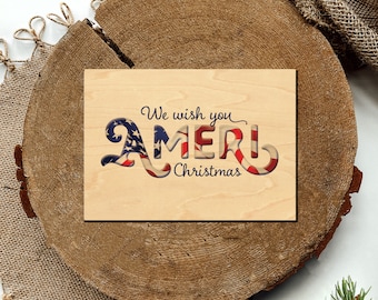 WOOD Christmas Cards - SET OF 25 - Ameri Christmas