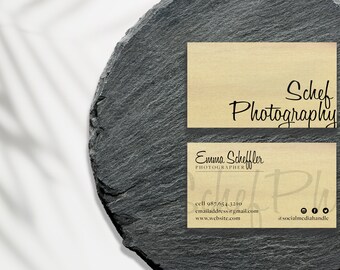 Modern Script - Business Card Template • Printed + Customizable