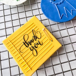 Teacher Thank You Fondant Stamp| Back To School Cookie Stamp| Fondant Cookie Embosser| Cookie Debosser| Cookie Embosser| Cupcake Embosser