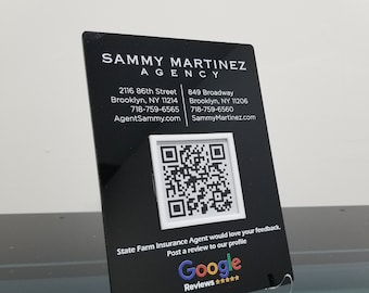 Google Review QR Code Display Sign | CashApp QR Code Display | Social Media QR Code Display Sign