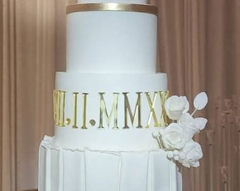 Personalised Acrylic Cake CHARM Word Number 3 4 5 6 Cake