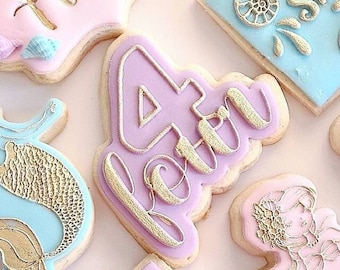 Custom Number Cookie Cutter and Embosser | Cookies | Cupcakes | Cookie Embosser |Cookie Stamp| Fondant Embosser Stamp | Debosser