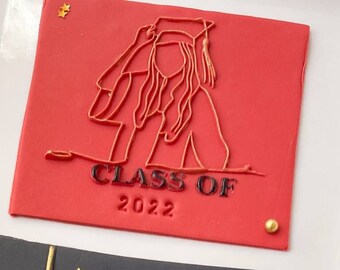Class Of Female Fondant Stamp| Cupcake Embosser| Graduation Cupcake Topper| Graduation Fondant Stamp| Cookie Debosser | Fondant Embosser