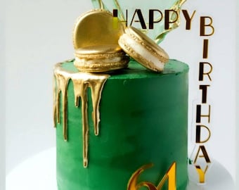 Floating Cake Topper and Number Charm| Illusion Cake Topper| Acrylic Cake Topper| Birthday Cake Topper| Layered Cake Topper| Cake Charm