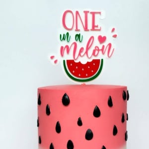 One in a Melon Cake Topper| Acrylic Cake Topper| Layered Cake Topper| Custom Cake Topper| Birthday Cake Topper | Cake Decorating Supplies