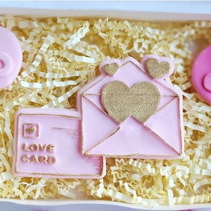 Liebeskarte Valentinstag Fondant Keks Stempel| Cupcake Embosser| Fondant Prägung| Keks debosser| Cookie Stempel| Valentine Ausstechform