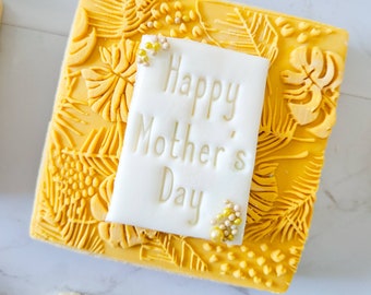 Glad mors dag fondantstämpel | Mors dag fondantstämpel | Cupcake-präglare | Fondantpräglare | Kakpräglare | Omvänd stämpel |
