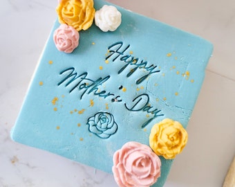 Glad mors dag fondantstämpel | Mors dag fondantstämpel | Cupcake-präglare | Fondantpräglare | Kakpräglare | Omvänd stämpel | Avtryck