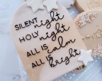 Kerst Fondant Stempel | Kerst Kerst Fondant Postzegel| Cupcake Embosser| Fondant Embosser| Koekje Debosser| Koekjesstempel| Omgekeerde stempel