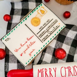 Christmas Fondant Stamp | Santa Letter Cookie Embosser| Cupcake Embosser| Fondant Embosser| Cookie Debosser| Cookie Stamp| Reverse Stamp