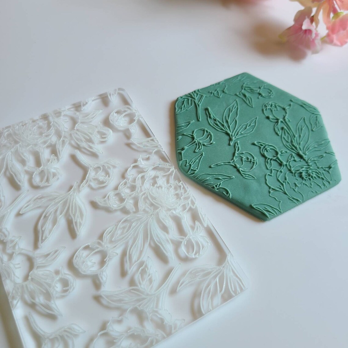 Flower Pattern Cookie Embosser Fondant Cookie Stamp Cookie Etsy