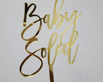 Personalized Cake Topper | Name Cake Topper| Mirror Cake Topper| Age Cake Topper | Birthday Cake Topper| Cake Topper