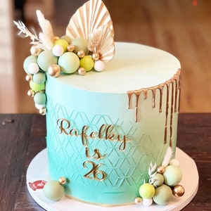 Name is Age Personalized Cake Charm | Name Cake Charm | Custom Cake Charms | Acrylic Letters for Cake | Acrylic Cake Charm | Cake Topper