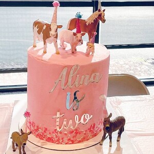 Name is Age Personalized Cake Charm | Name Cake Charm | Custom Cake Charms | Acrylic Letters for Cake | Acrylic Cake Charm | Cake Topper