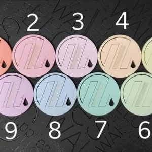 Happy Birthday Cupcake Gems |Sorority Cupcake Gems| Acrylic Cupcake Disc | Acrylic Cupcake Gems| Acrylic Mirrior Cupcake Topper | Set of 6 image 2