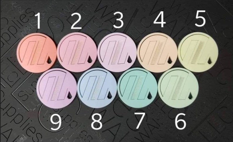 Happy Birthday Cupcake Gems |Sorority Cupcake Gems| Acrylic Cupcake Disc | Acrylic Cupcake Gems| Acrylic Mirrior Cupcake Topper | Set of 6 image 2