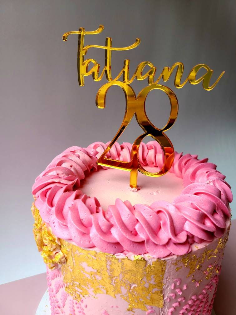 Custom Name Cake Topper Cake Topper Name Number Cake | Etsy