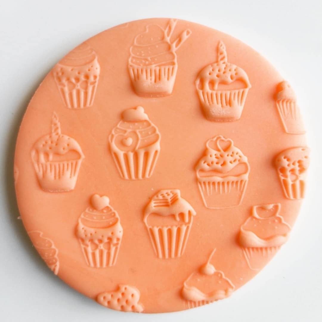 Happy Birthday Embosser Cupcake Embosser Stamp Fondant Cookie Embosser Fondant Cookie