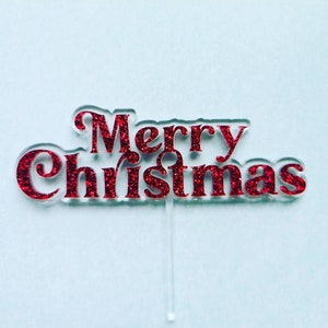 Merry Christmas Cake Topper | Topper Cake | Personalized Cake Topper | Birthday Cake Topper | Wedding Cake Topper | Cake Topper