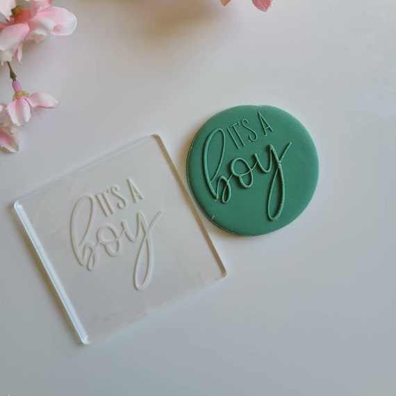It's a  Boy Cookie Embosser| Cookie Embosser| Custom Cookie Embosser| Fondant Cookie Embosser| Cookie Stamp| Baby Embosser Stamp| Cookies