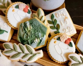 Wedding Cookie Stamp| Bridal Fondant Stamp| Cookie Embosser| Fondant Embosser| Cookie Debosser| Cookie Stamp| Mr and Mrs Embosser Stamp