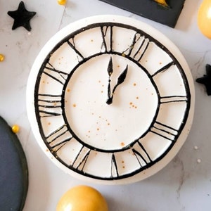 New Year Clock Countdown Stamp |New Years Eve Embosser| Cupcake Embosser| Fondant Embosser| Cookie Debosser| Cookie Stamp| Reverse Stamp