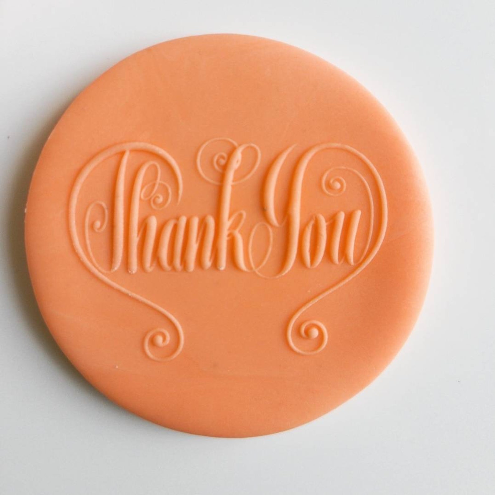 Thank You Embosser Cookie Embosser Fondant Cookie Stamp Etsy