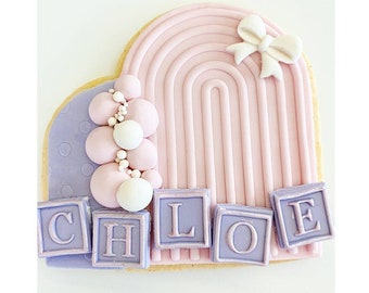 Rainbow Arch Cookie Embosser | Fondant Cookie Cutter| 3D Cookie Cutter| Rainbow Cookie Cutter