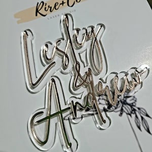 Layered Cake Charm| Wedding Cake Charm| Acrylic Cake Charm| Layered Name Plaque Cake Charm| Custom Cake Charm| Name Cake Charm | Double Name