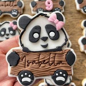 Panda Cookie Embosser Stamp | Panda Cookie Cutter |Cupcakes | Cakesicles | Cake Decoration | Personalized cookie Stamp | Custom Cookie Stamp