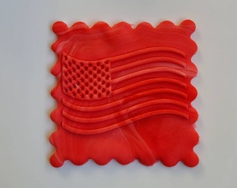 USA Flag Cookie Stamp| Cookie Embosser| Fondant Cookie Stamp| Fondant Embosser| Independence Day Cookie Stamp| Custom Logo Embosser Stamp