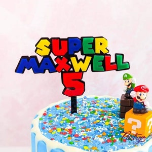 Super Mario Cake Topper | Layered Cake Topper| Personalized Cake Topper | Birthday Cake Topper | Wedding Cake Topper | Cake Topper