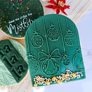 Christmas Fondant Stamp |Christmas Bauble Cookie Embosser| Cupcake Embosser| Fondant Embosser| Cookie Debosser| Cookie Stamp| Reverse Stamp