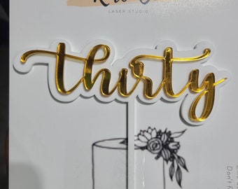 Number Cake Topper | Layered Cake Topper |Personalized Cake Topper | Custom Cake Topper | Acrylic Cake Topper | Birthday Cake Topper| Thirty