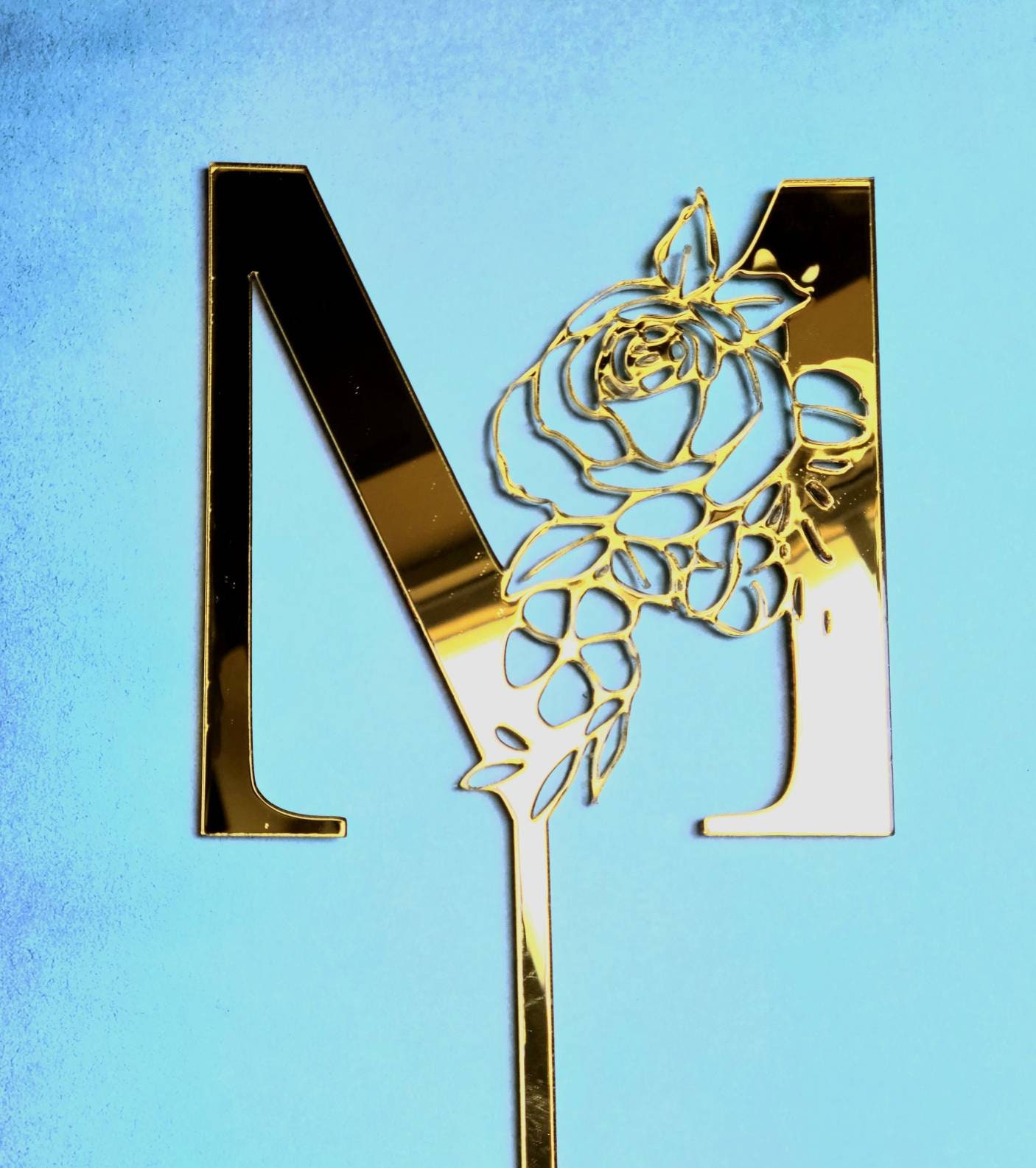 Monogram Cake Topper | Custom Letter Cake Topper | Wedding Cake Topper ...