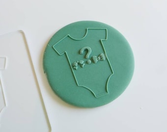 He or She Cookie Embosser| Baby Shower Cookie Embosser| Cookie Embosser| Fondant Cookie Stamp| Baby Embosser Stamp| Gender Reveal Embosser