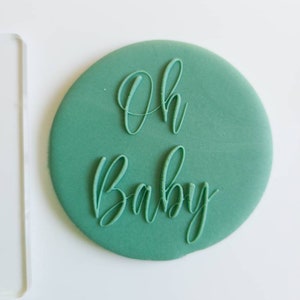 Oh Baby Cookie Embosser| Baby Shower Cookie Stamp| Cookie Embosser| Baby Embosser Stamp| Fondant Cookie Stamp| Fondant Stamp