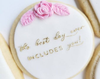 Wedding Cookie Stamp Fondant Stamp| Bridal Fondant Stamp| Cookie Embosser| Fondant Embosser| Cookie Debosser| Cookie Stamp| Bride Proposal