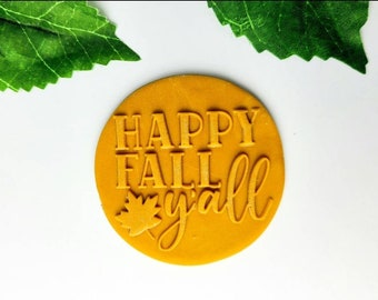 Happy Fall Embosser| Cookie Embosser| Cupcake Embosser| Fondant Cookie Stamp| Fondant Cookie Stamp| Fondant Stamp| Fondant Cookies| Debosser