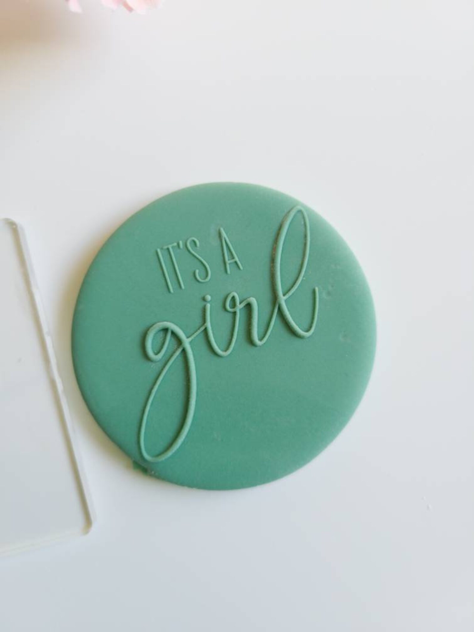 It's a Girl Cookie Embosser Fondant Cookie Stamp Cookie Etsy