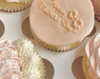 Glad mors dag fondantpräglare | Mors dag fondantstämpel | Cupcakepräglare | Fondantpräglare | Kakpräglare | Omvänd stämpel | Präglare
