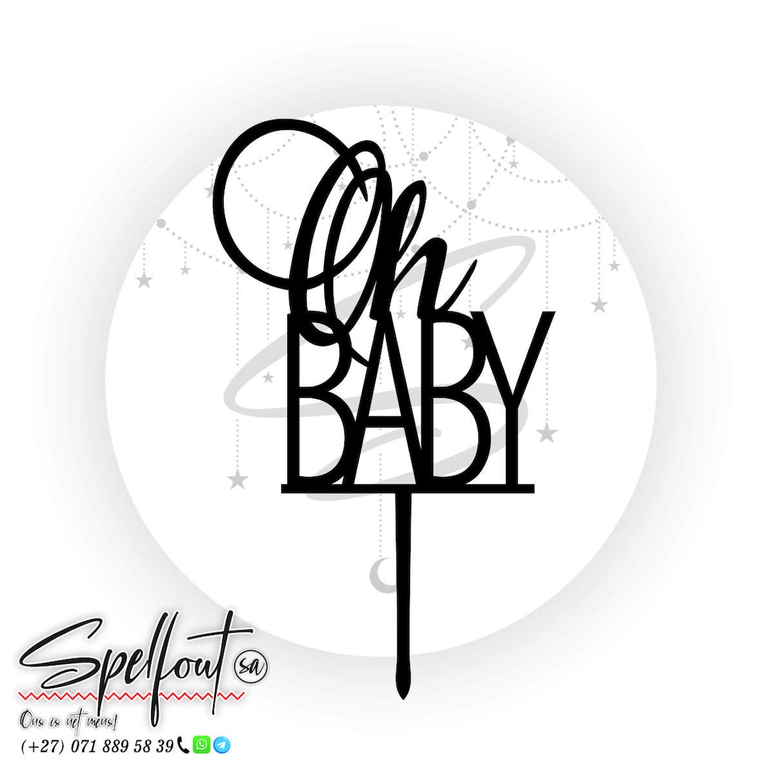 Cake Topper SVG File Baby Shower Cupcake Topper SVG Instant Etsy