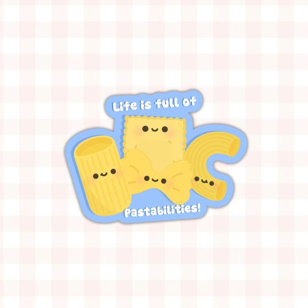 Pasta Pun Sticker I Food Sticker, Laptop Sticker, Scrapbook Sticker - Etsy