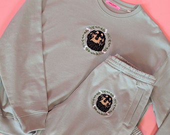 Custom Embroidered Pet Portrait Matching Unisex Sweatshirt | Christmas Gift | Personalised Gifts