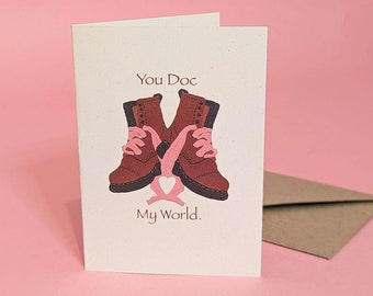 You Doc My World Valentines Card | Valentines A6 Card | Romantic Card | Unique Valentines Card
