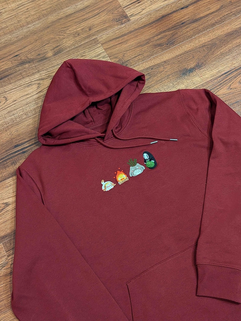Embroidered Cute Anime Character Sweatshirt | Unisex Anime Sweatshirt | Anime Character Jumper | Anime Manga Jumper| Embroidered Jumper